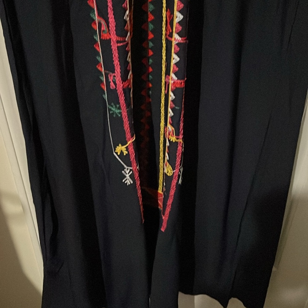 Embroidered Black Maxi Dress - Picture 8 of 8